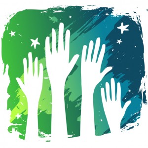hands-in-the-air on volunteer screening blog